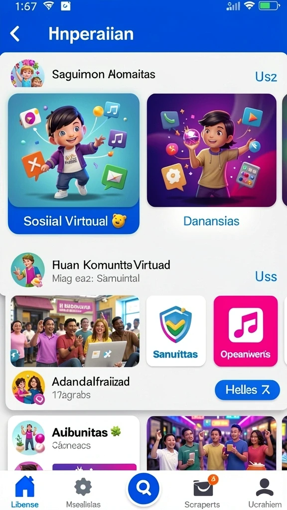 Tampilan antarmuka utama yang menarik dan intuitif.