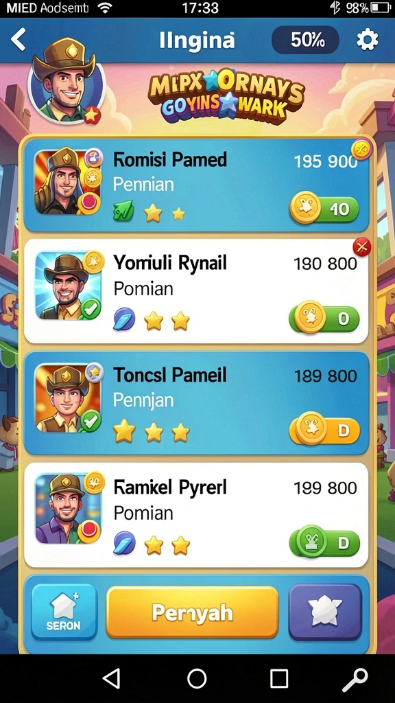 Gambaran salah satu level menantang dalam ASIA200.