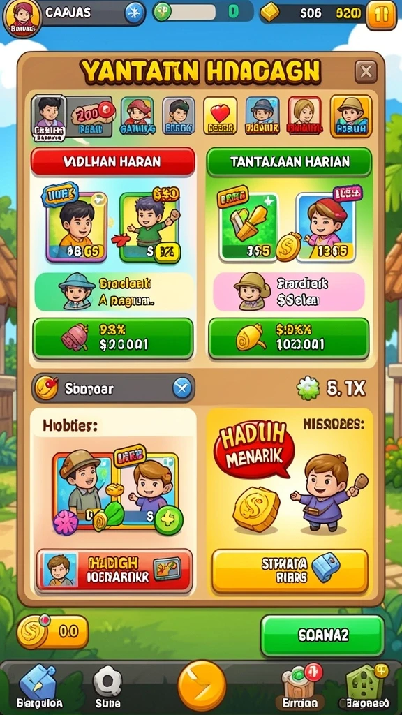 Karakter unik yang bisa dimainkan.
