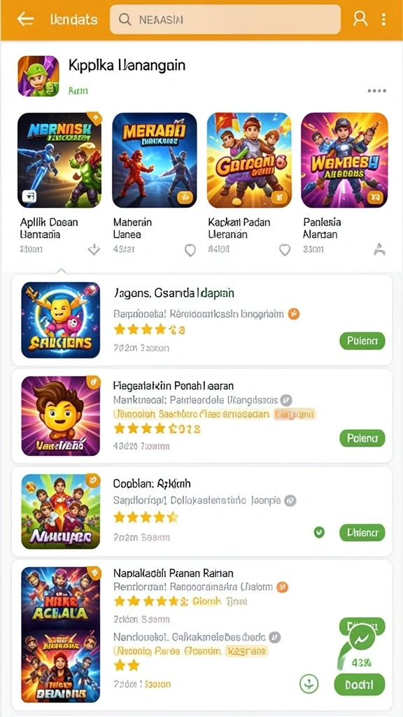 Fitur level yang beragam dan penuh tantangan.