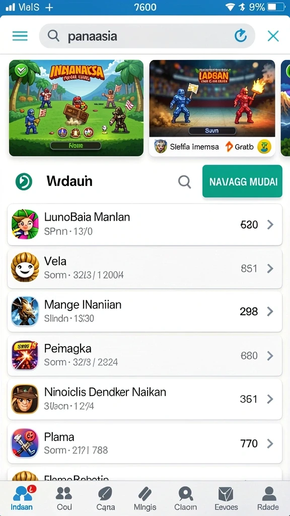 Antarmuka permainan yang menarik dan user-friendly.