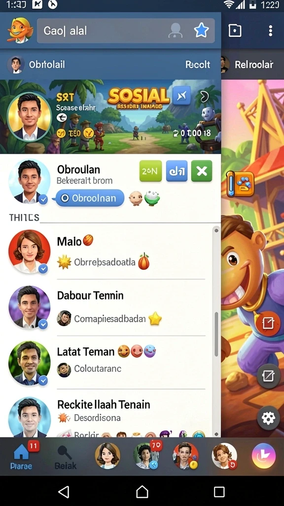Tampilan awal aplikasi MACANTOTO yang menarik.