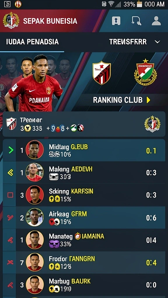 Menu permainan yang beragam dan mudah dinavigasi.