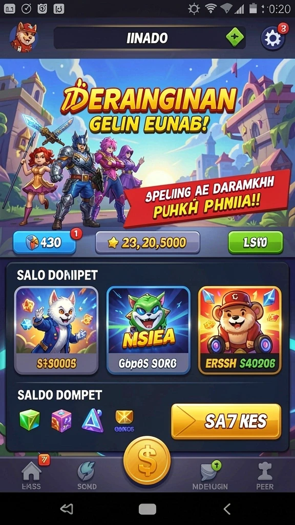 Gambar ketiga menampilkan karakter pahlawan yang kuat dalam game.