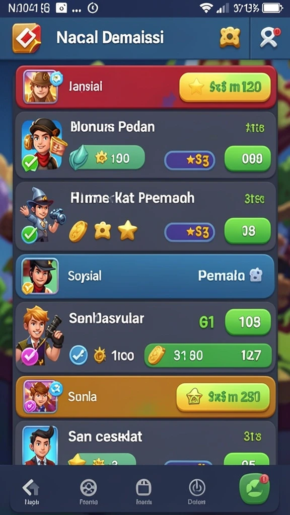 Diverse pilihan permainan yang menggugah selera.