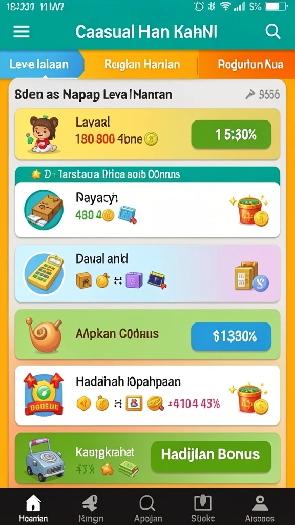 Karakter unik yang tersedia untuk dipilih.